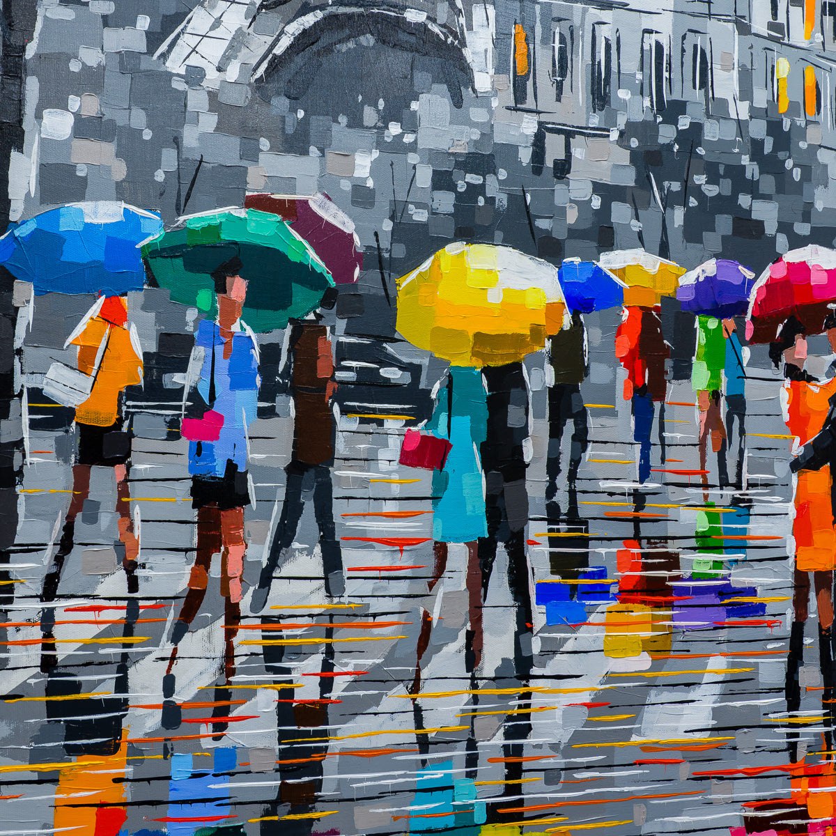 Parisian Rendezvous | 36" x 48" Acrylic on Canvas Aleksandra Savina