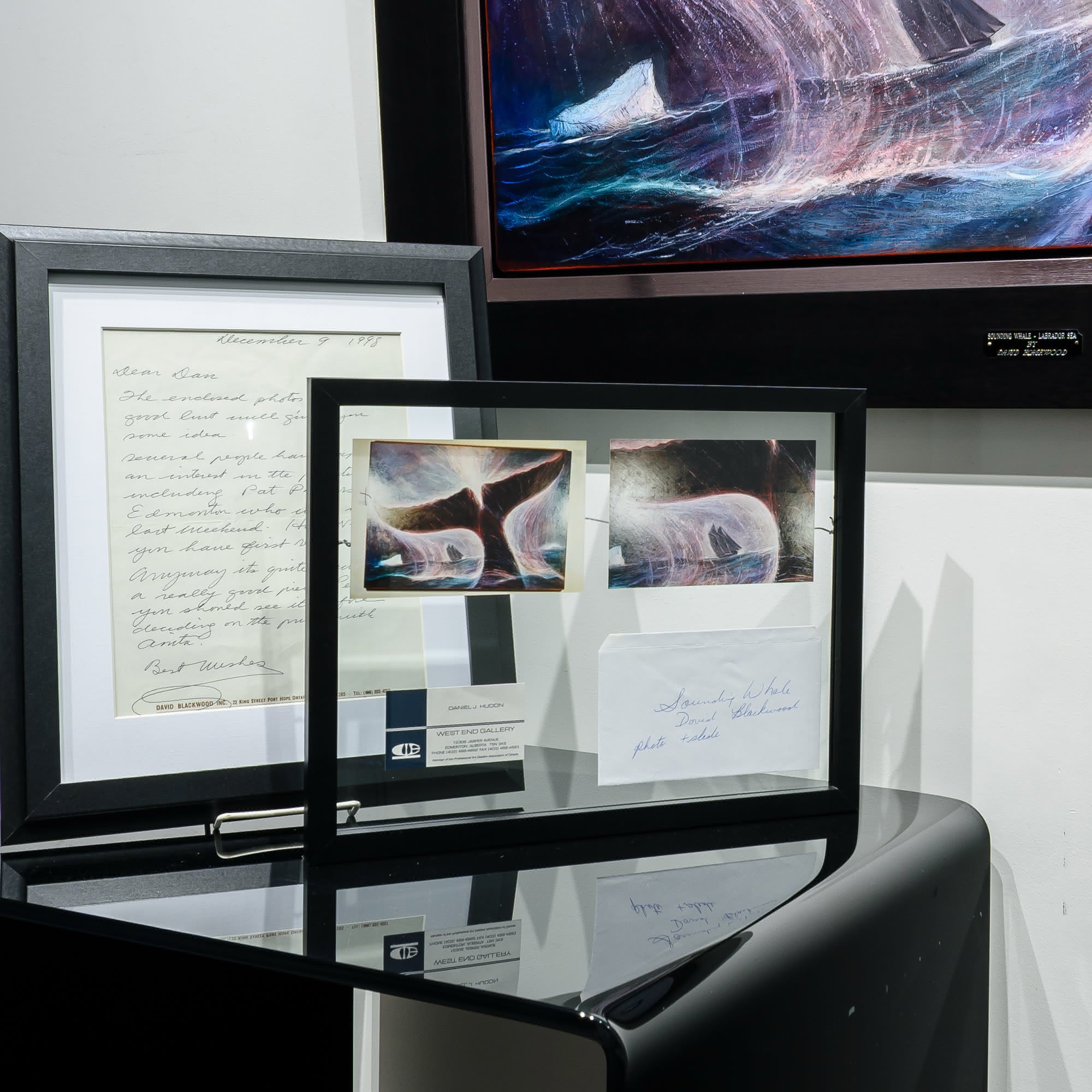 Sounding Whale - Labrador Sea 1998 | Oil Tempera on Panel Oil Tempera on Wood Panel David Blackwood