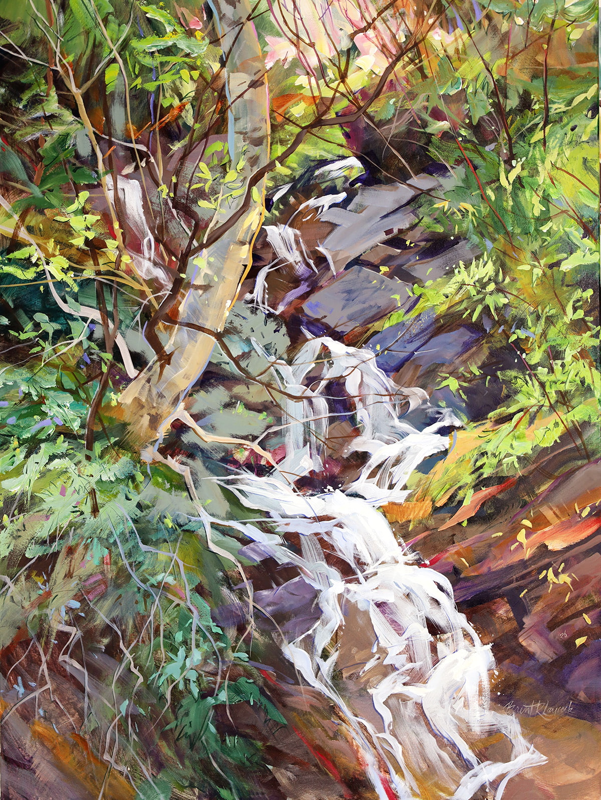 Tumbling Brook | 40" × 30" Acrylic on Canvas Brent Laycock RCA