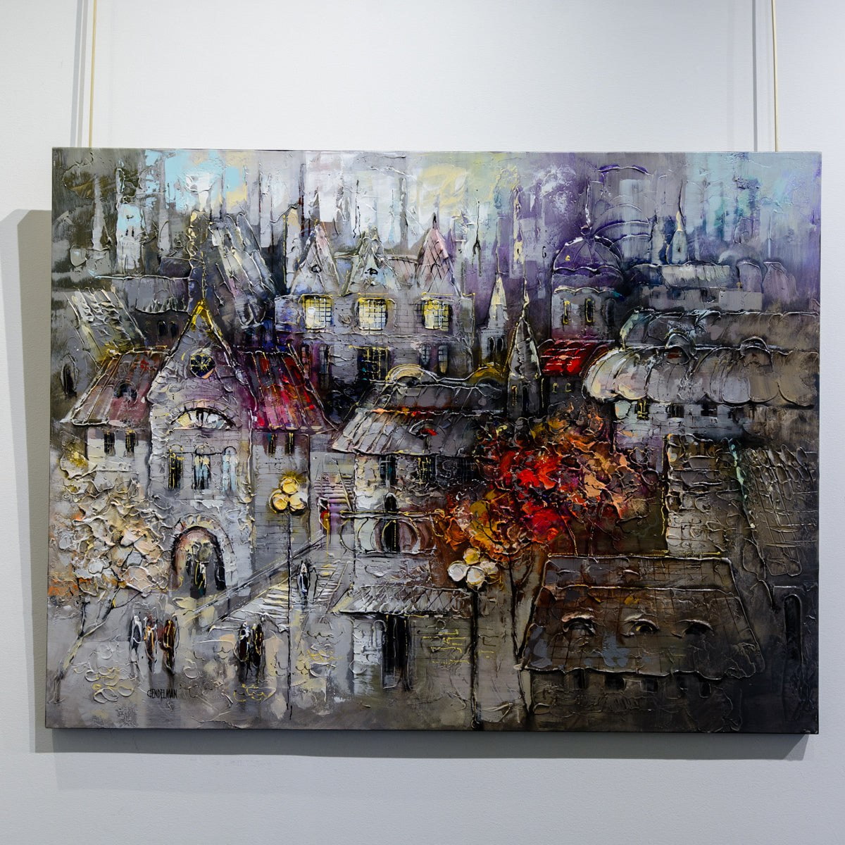 Rooftops | 36" x 48" Acrylic on Canvas Irene Gendelman