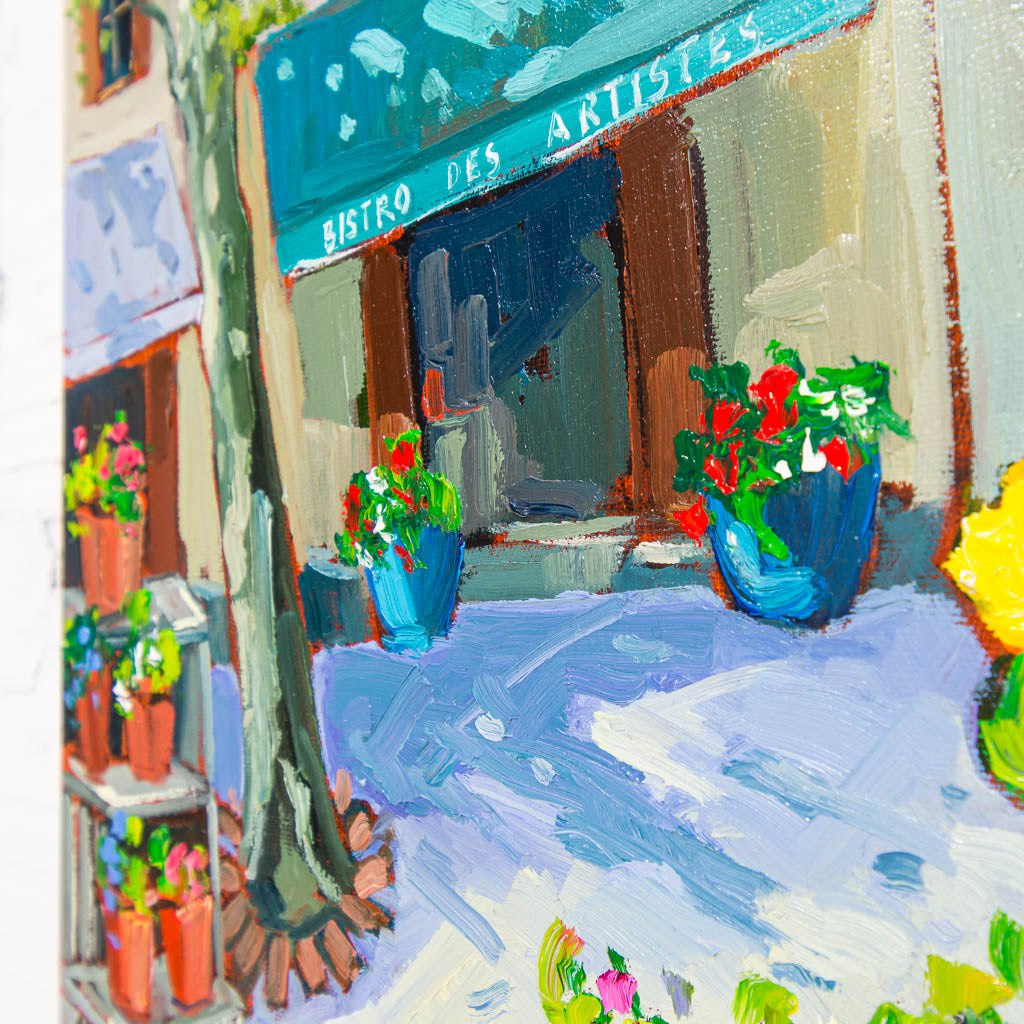 Le marché de village | 36" x 18" Oil on Canvas Robert Savignac