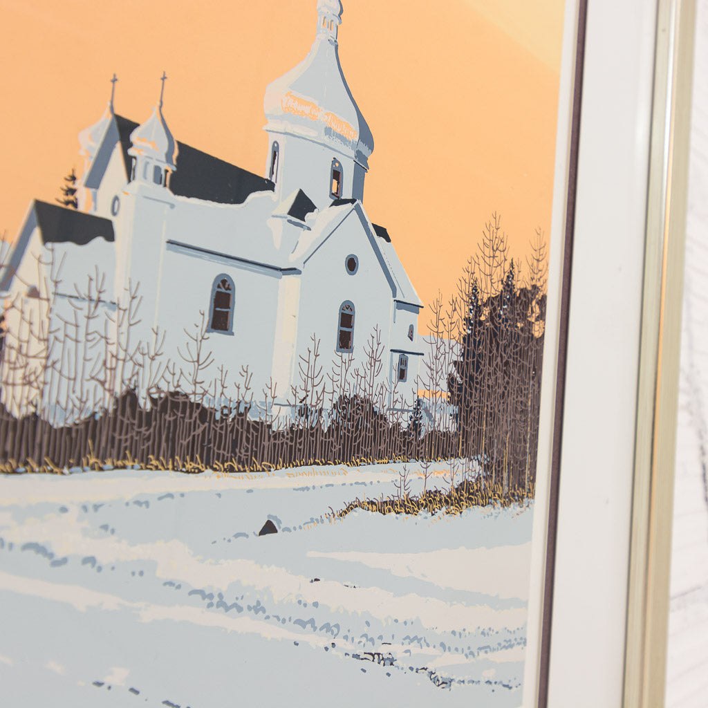I think I know where this church is | 12" x 19" Serigraph Peter Shostak
