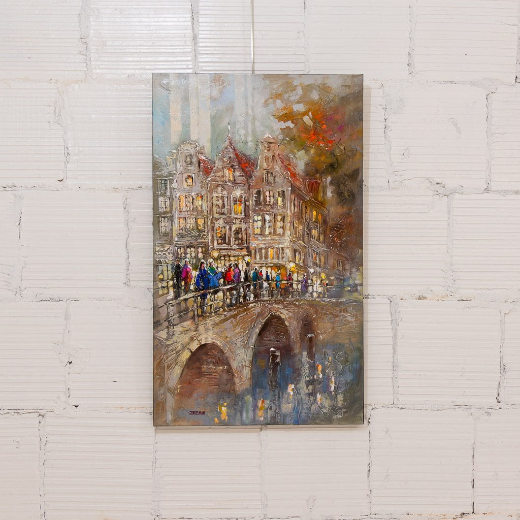 Autumn in Amsterdam | 40" x 24" Acrylic on Canvas Irene Gendelman