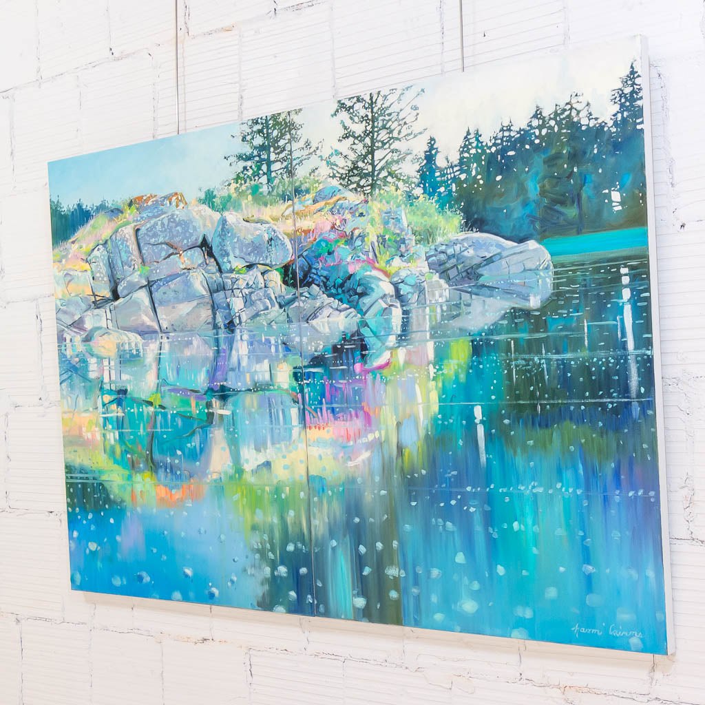 Mansons Lagoon XV - Diptych | 48" x 72" Oil on Canvas Naomi Cairns