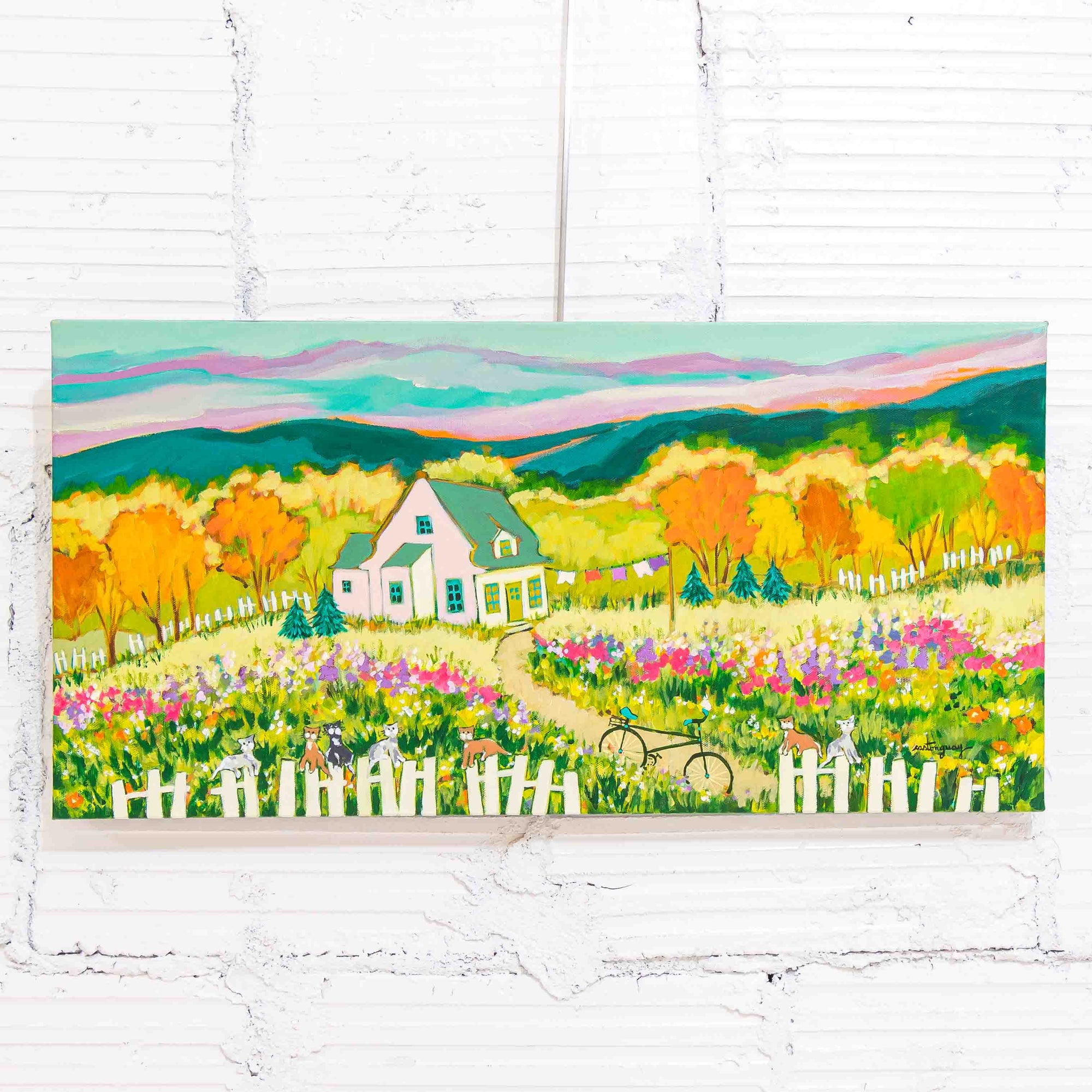 At the End of the Beautiful Day | 12" x 24" Acrylic on Canvas Claudette Castonguay