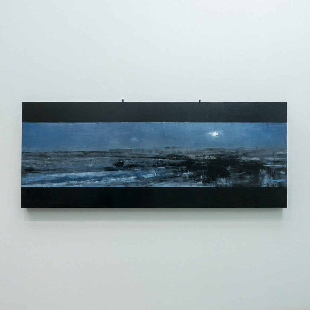 When I Say Nothing | 16" x 40" Oil on Aluminum Composite Panel Nathalie Lapointe
