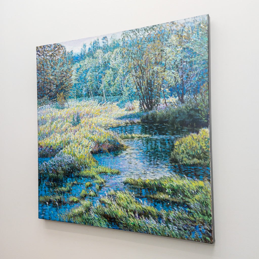 Summer Hardy Lake #2 | 36" x 36" Acrylic on Canvas Shi Le
