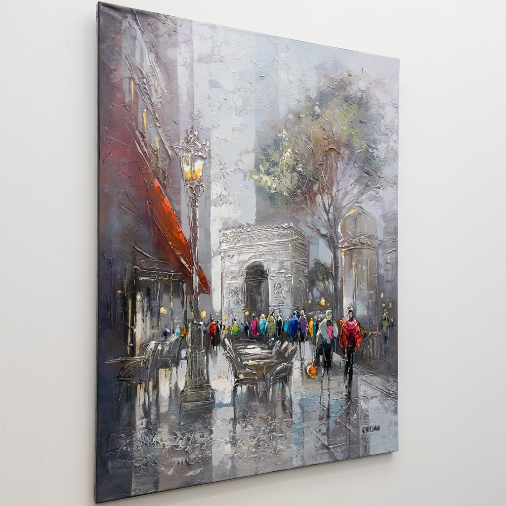 Parisian Wonder | 40" x 30" Acrylic on Canvas Irene Gendelman