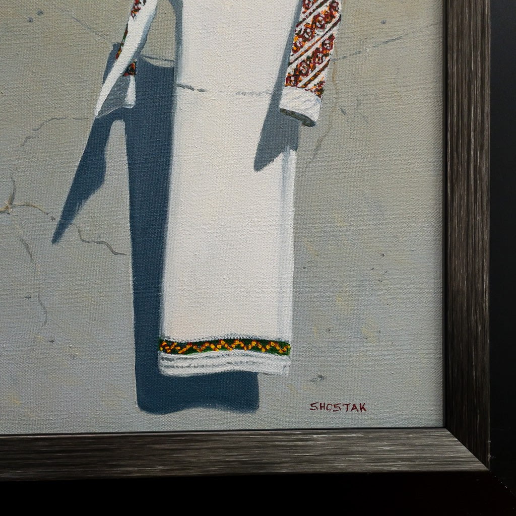 Baba wants me to wear this dress | 14" x 10" Oil on Canvas Peter Shostak