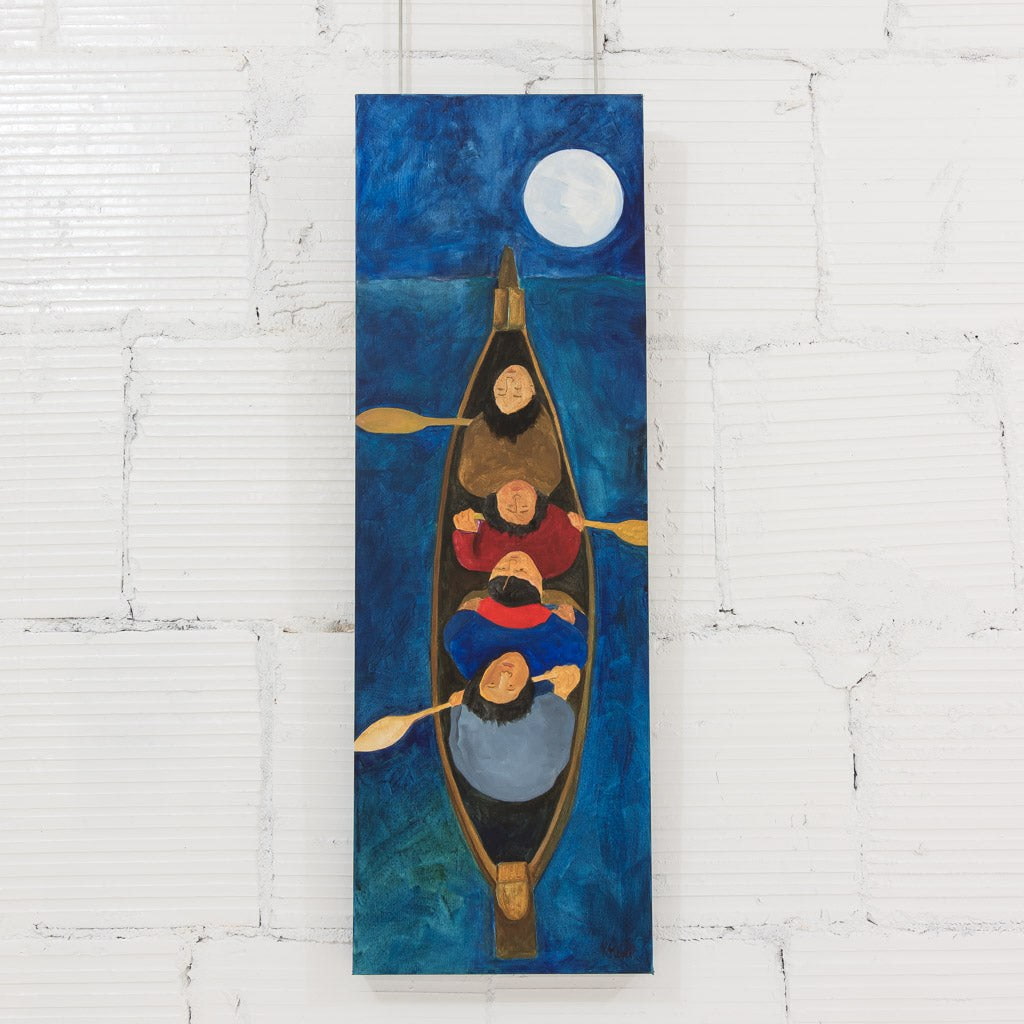 Bound for the Moon | 36&quot; x 12&quot; Acrylic on Canvas Irene Klar