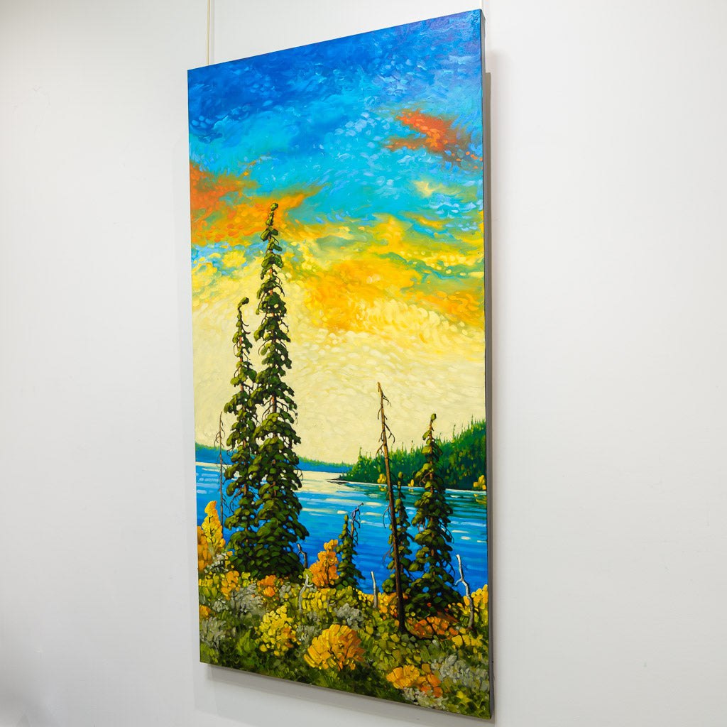 September Shores, Ingraham Trail | 60" x 30" Oil on Canvas Rod Charlesworth