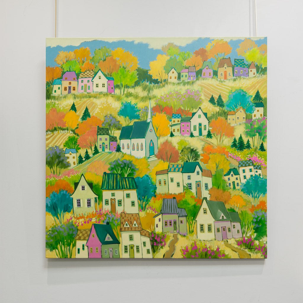 C'etait un matin tout en douceur | 36" x 36" Acrylic on Canvas Claudette Castonguay