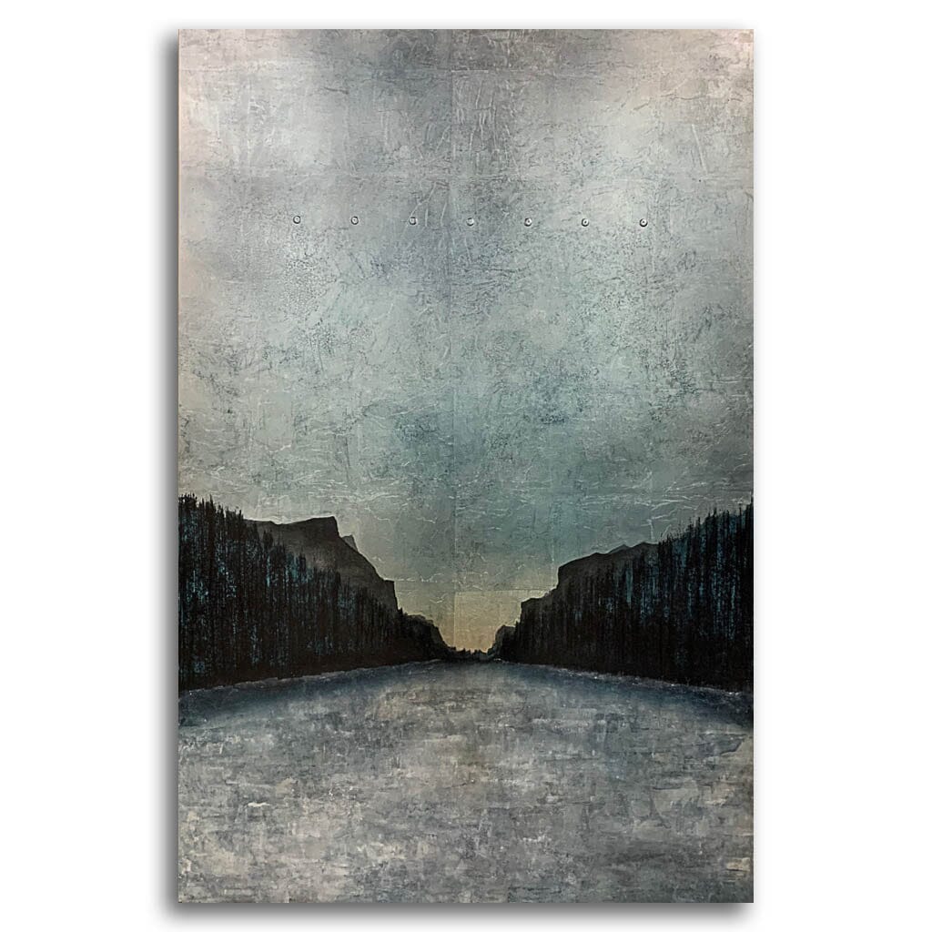 Distant Vantage | 46.5" x 30.5" mixed media on panel David Graff