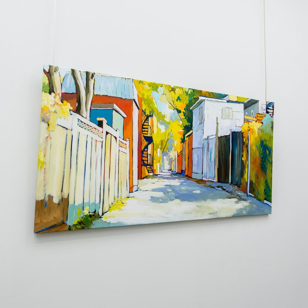 Late Fall in the Alley | 30" x 60" Acrylic on Canvas Sacha Barrette