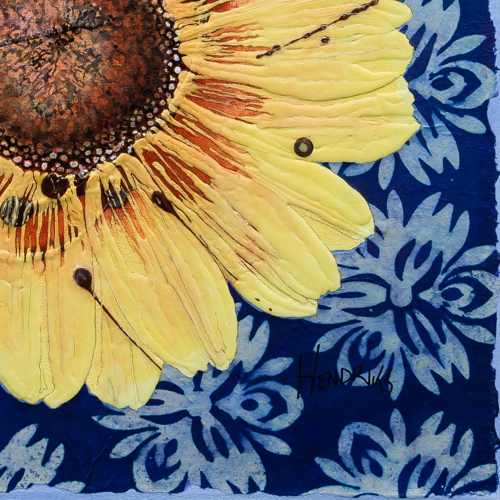 Sad and Deep as You | 20" x 20" Mixed Media on canvas Maryann Hendriks