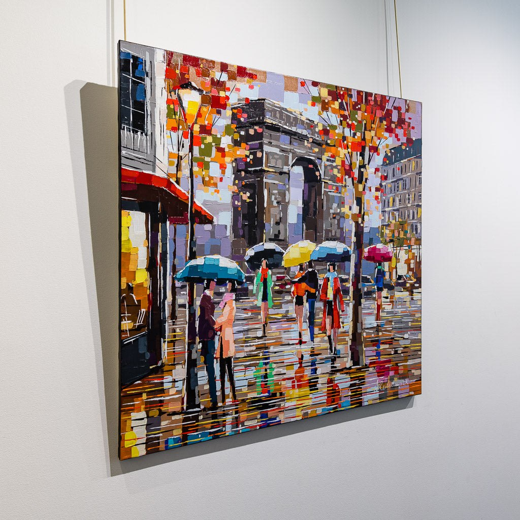 Meet Me by the Arc | 36" x 36" Acrylic on Canvas Aleksandra Savina