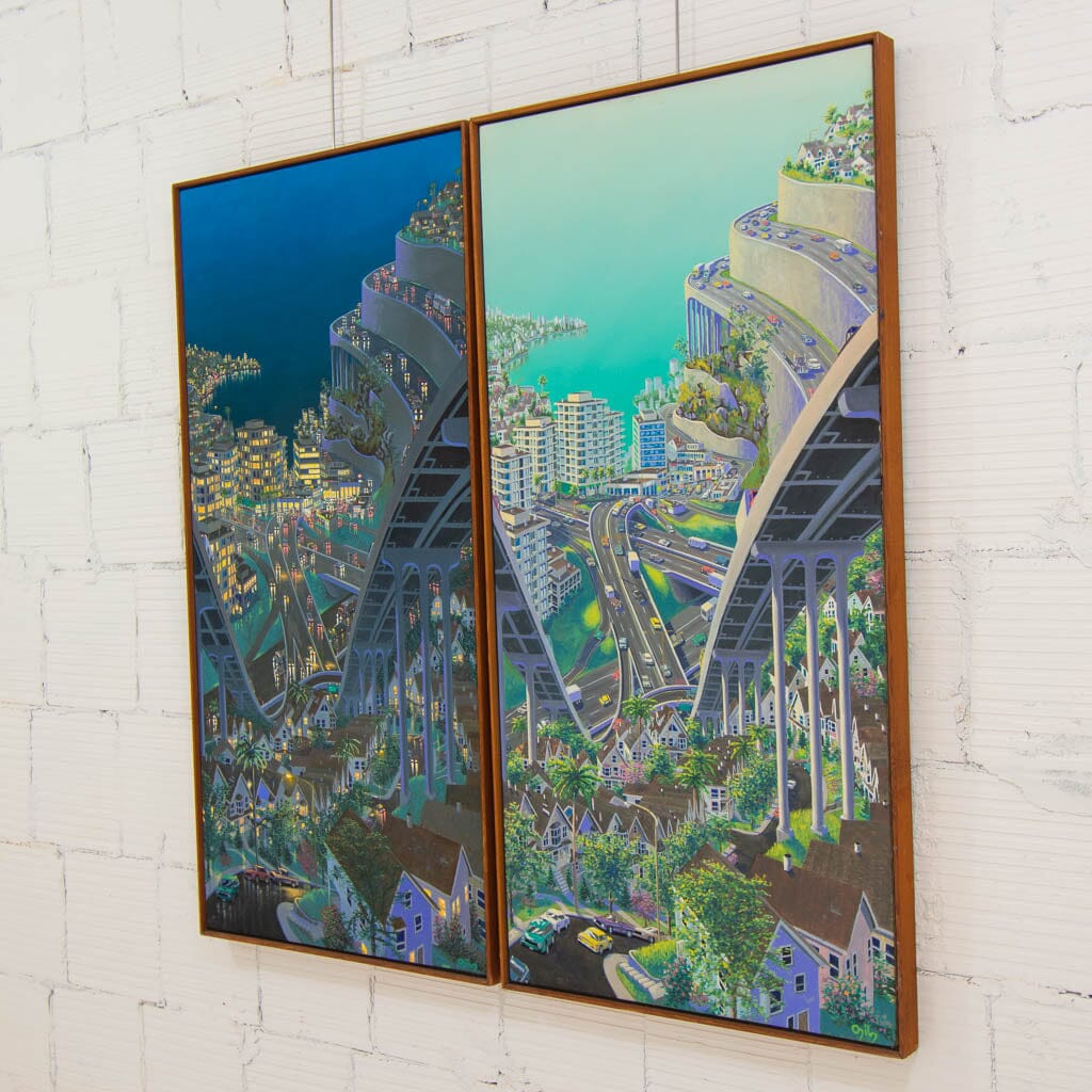 9am to 9pm | 59.5" x 58" (Diptych) Oil on Canvas John Ogilvy