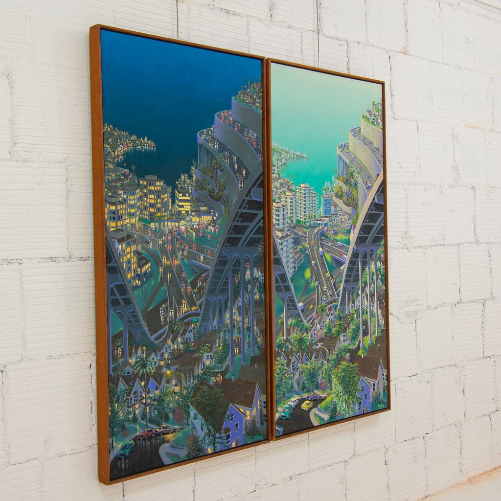 9am to 9pm | 59.5" x 58" (Diptych) Oil on Canvas John Ogilvy