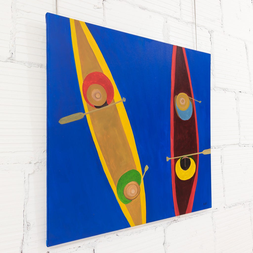 View From the Bridge | 30" x 30" Acrylic on Canvas Irene Klar