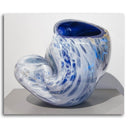 Blue Jetsam #1 | 10" x 11" Cold Worked Blown Glass Maryse Chartrand