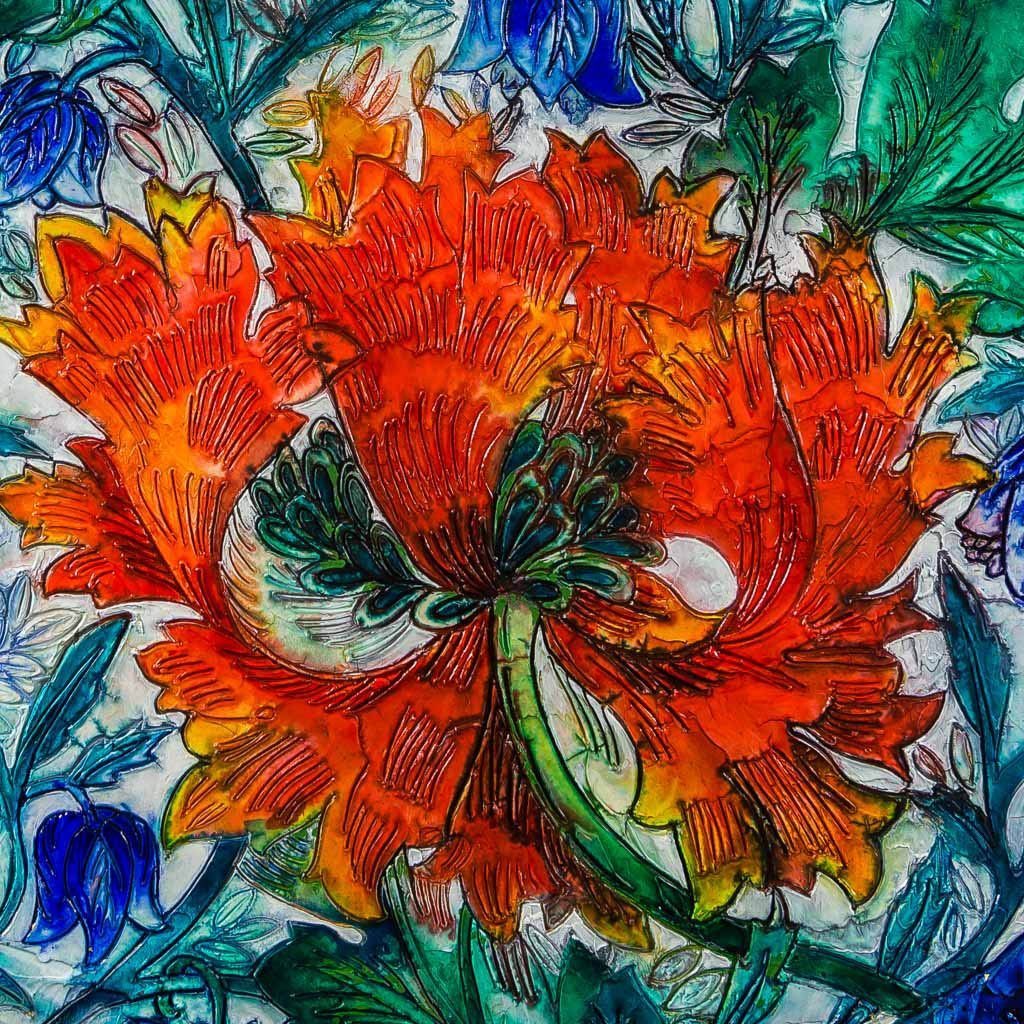 Brocade Inspired | 36" x 36" Mixed Media on canvas Joanne Gauthier
