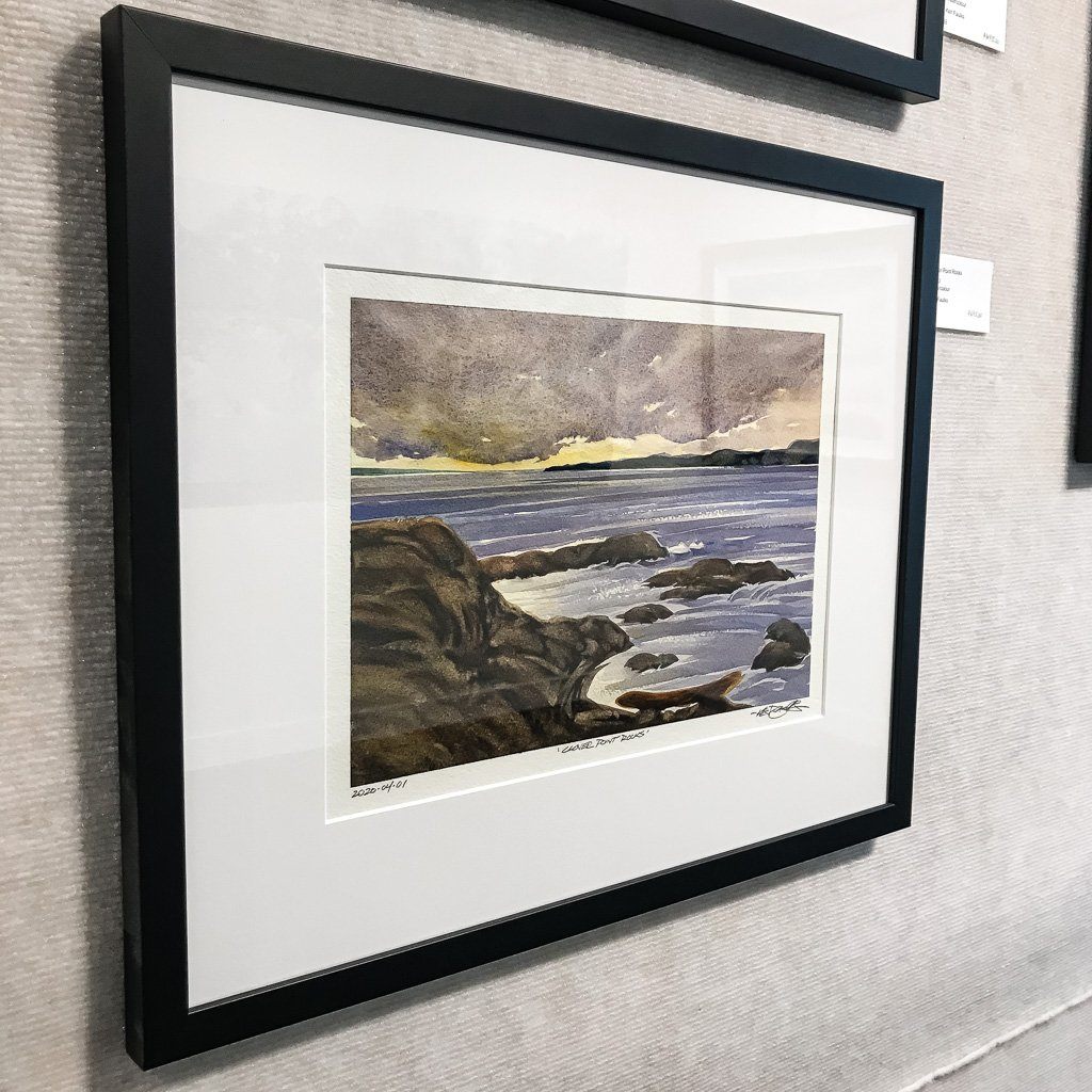 Clover Point Rocks | 9" x 13" Watercolour Ken Faulks