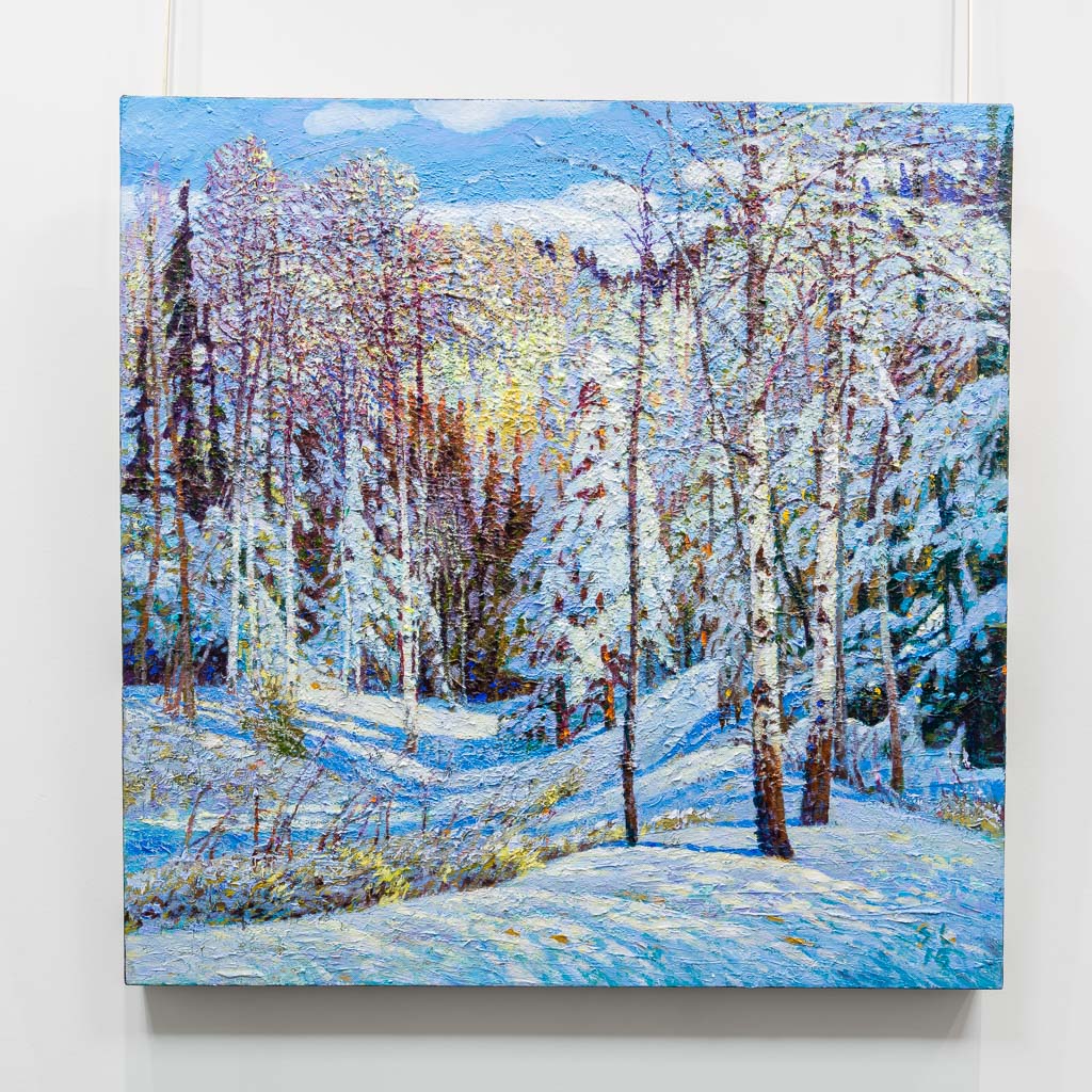 Horseshoe Valley Winter #2 | 38.5&quot; x 38.5&quot; Acrylic on Canvas Shi Le