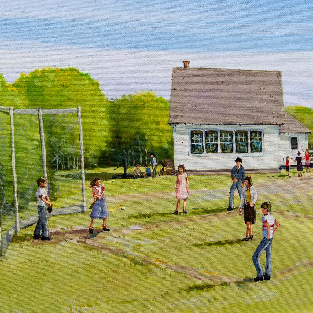 Noon hour summer games | 16" x 20" Oil on Canvas Peter Shostak