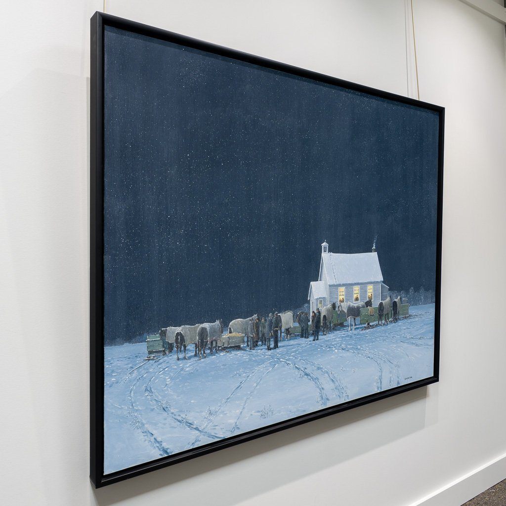Not ready to go home after the box social | 48" x 60" Oil on Canvas Peter Shostak