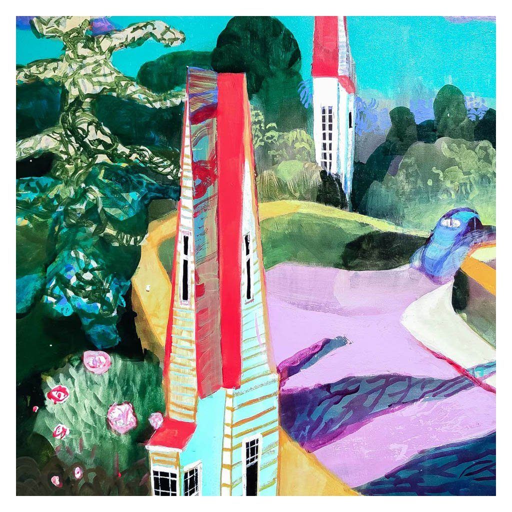 On the Way to See Friends | 30" x 30" Acrylic on Canvas Paul Jorgensen