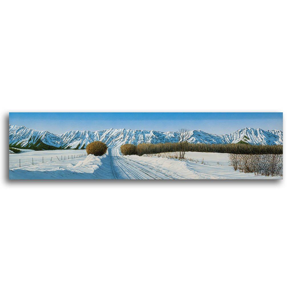 Opening by Canmore |  10" x 40" Acrylic on Canvas W. H. Webb