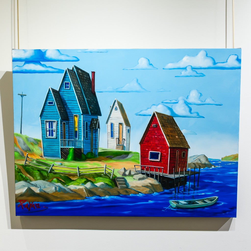 Peggy&#39;s Cove, NS | 30&quot; x 40&quot; Oil on Canvas Glenn Payan