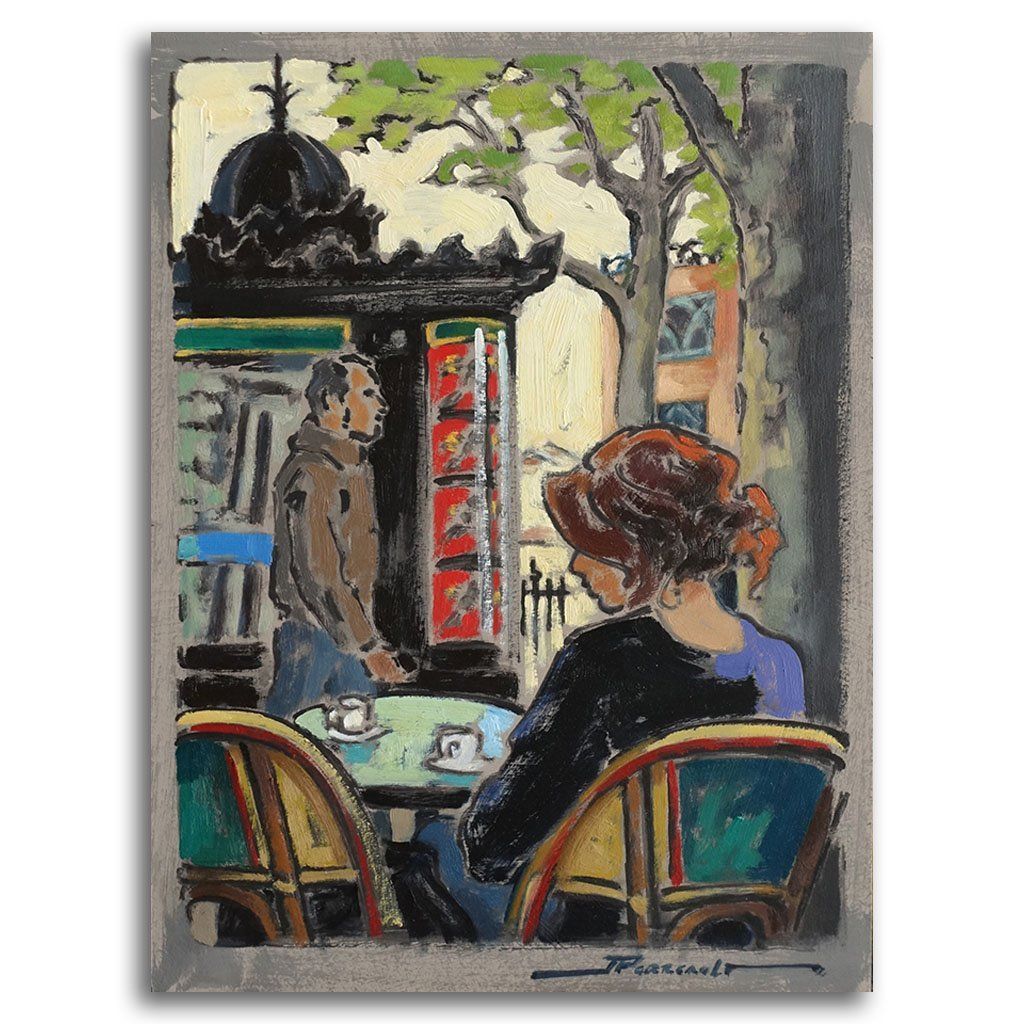 Place de Abesses à Montmartre | 12" x 9" Oil on Canvas Jeannette Perreault