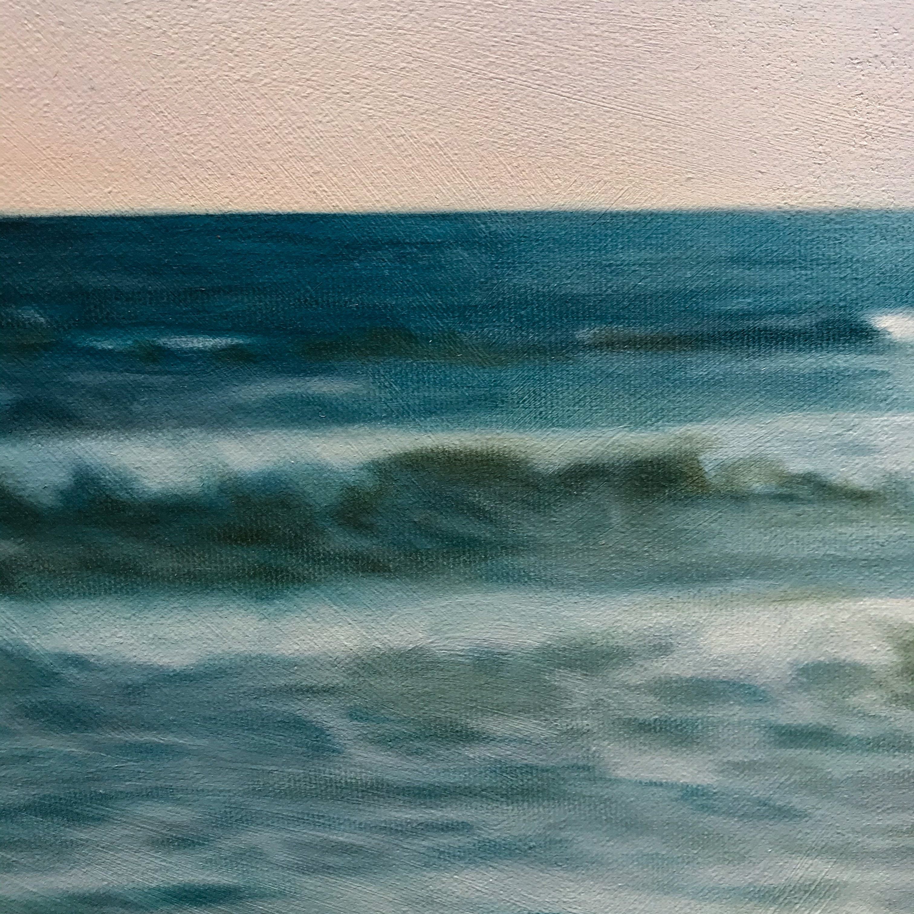 Seascape Wave Richter Series | 24" x 24" Oil on Canvas Patricia Johnston