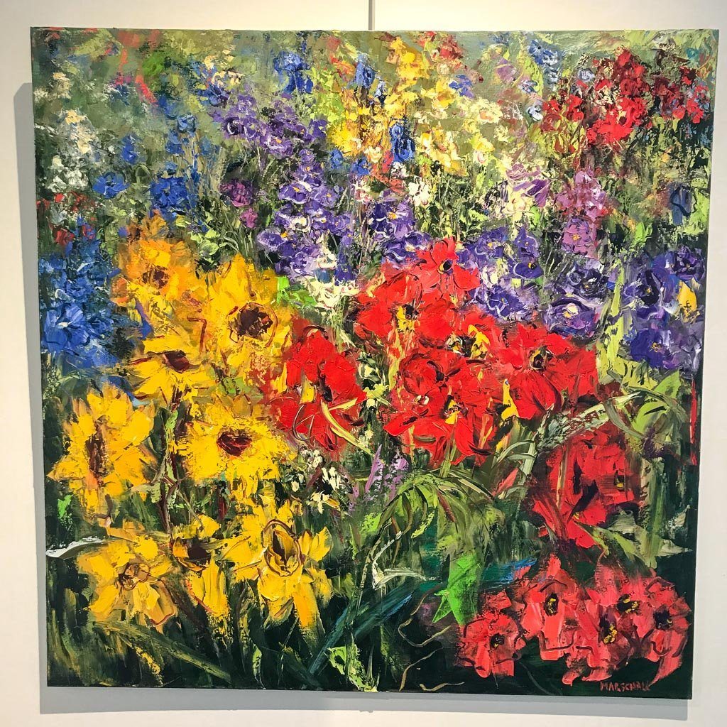 Sunshine Meadow | 40&quot; x 40&quot; Oil on Canvas Gerda Marschall