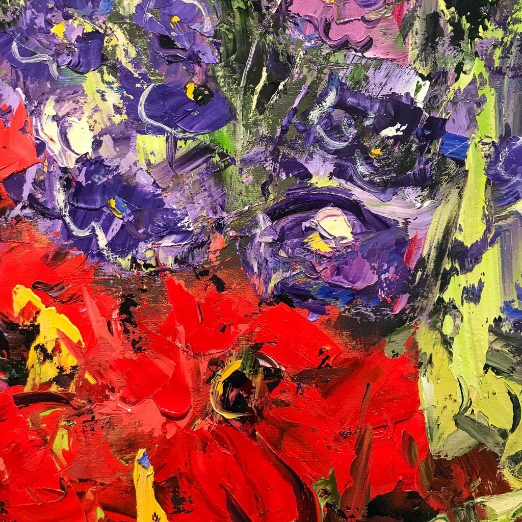 Sunshine Meadow | 40" x 40" Oil on Canvas Gerda Marschall