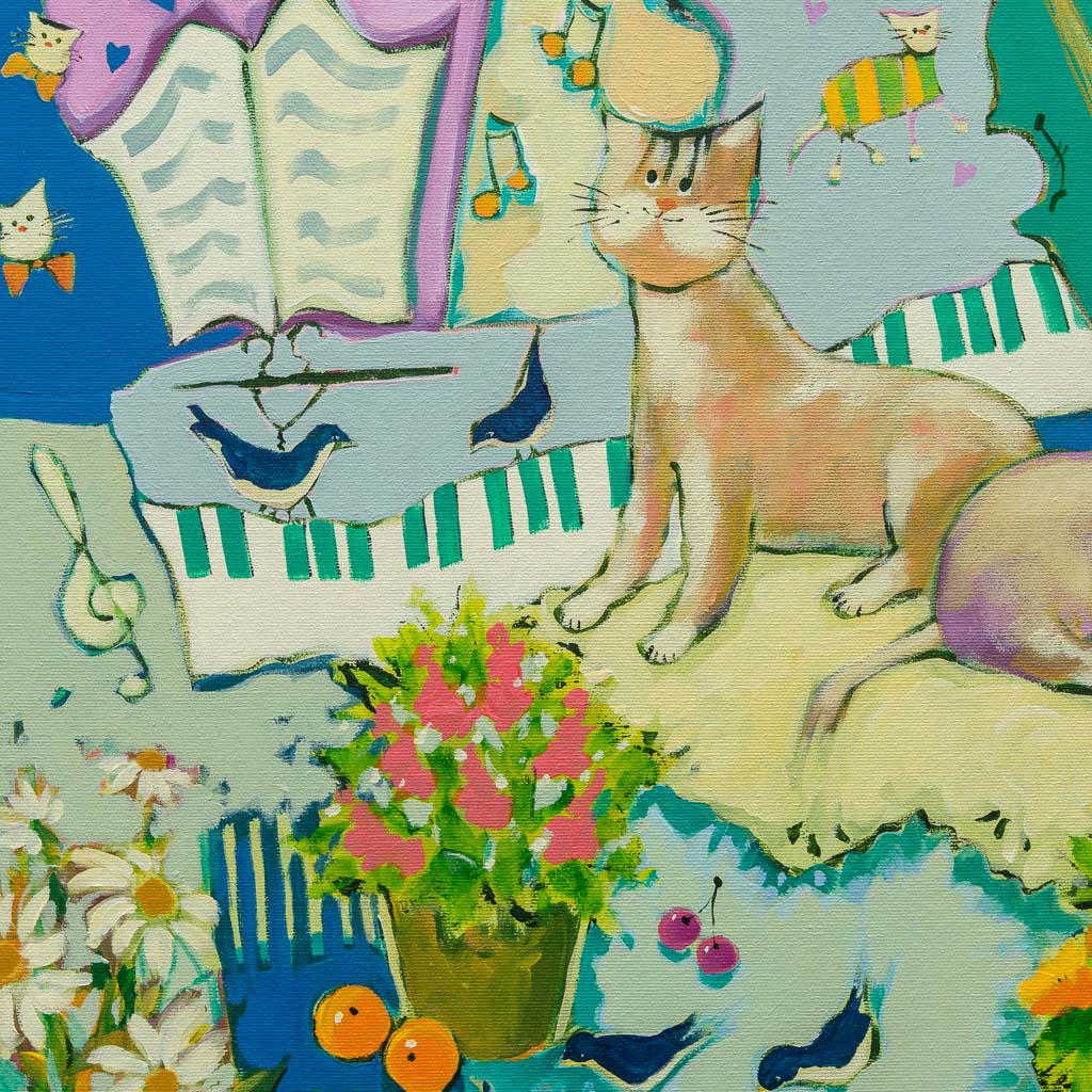 The Musical Hour for Us | 15" x 30" Acrylic on Canvas Claudette Castonguay