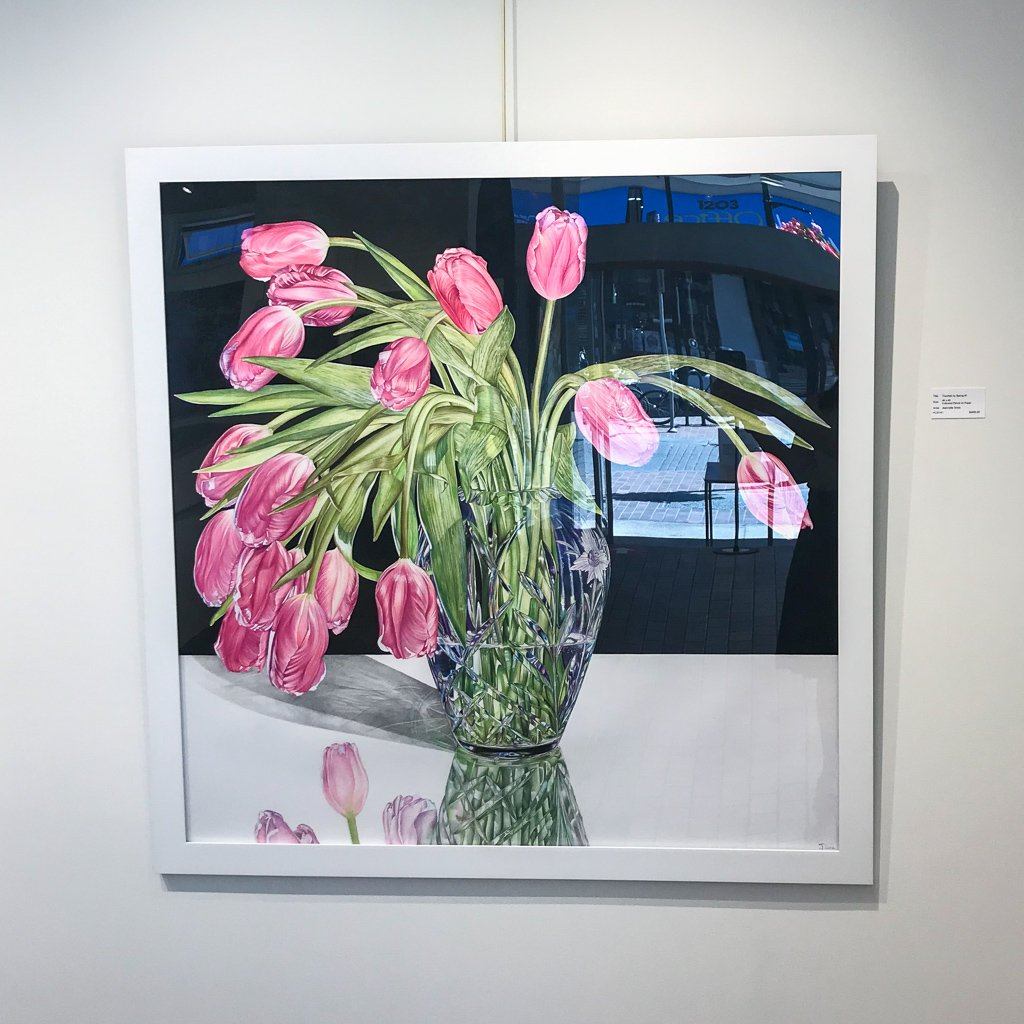 Touched by Spring #1 | 46&quot; x 46&quot; Coloured Pencil on Paper Jeannette Sirois