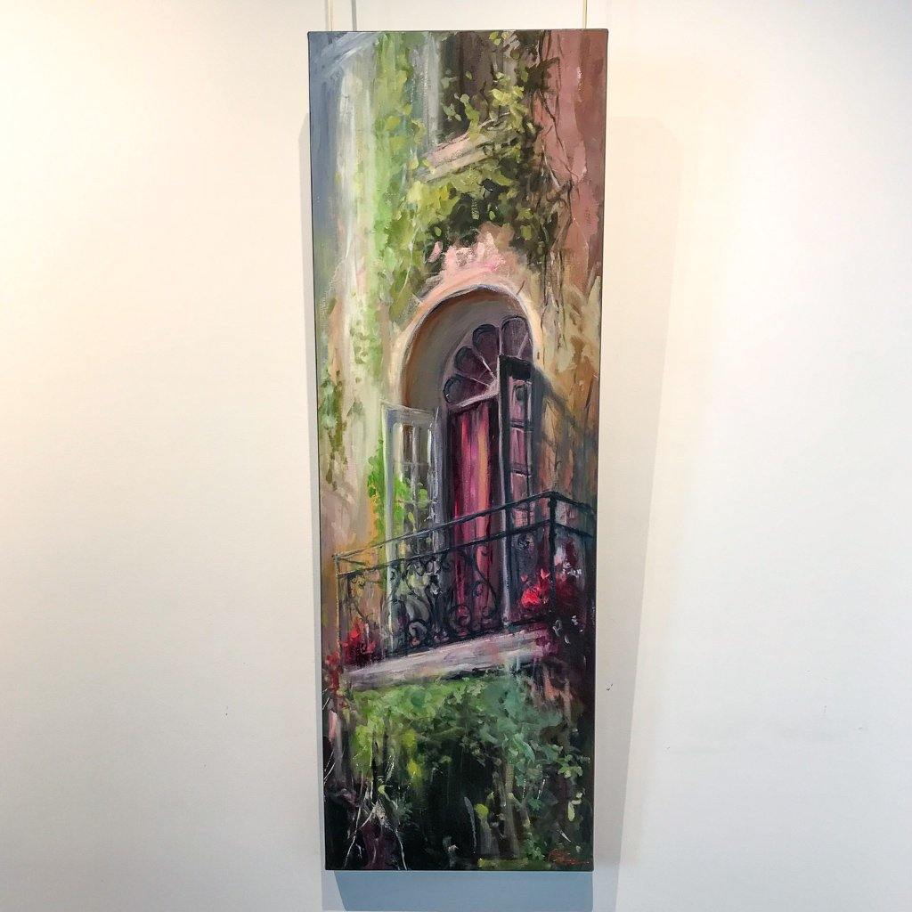 Veiled Doorway | 48&quot; x 16&quot; Oil on Canvas Pierre Giroux