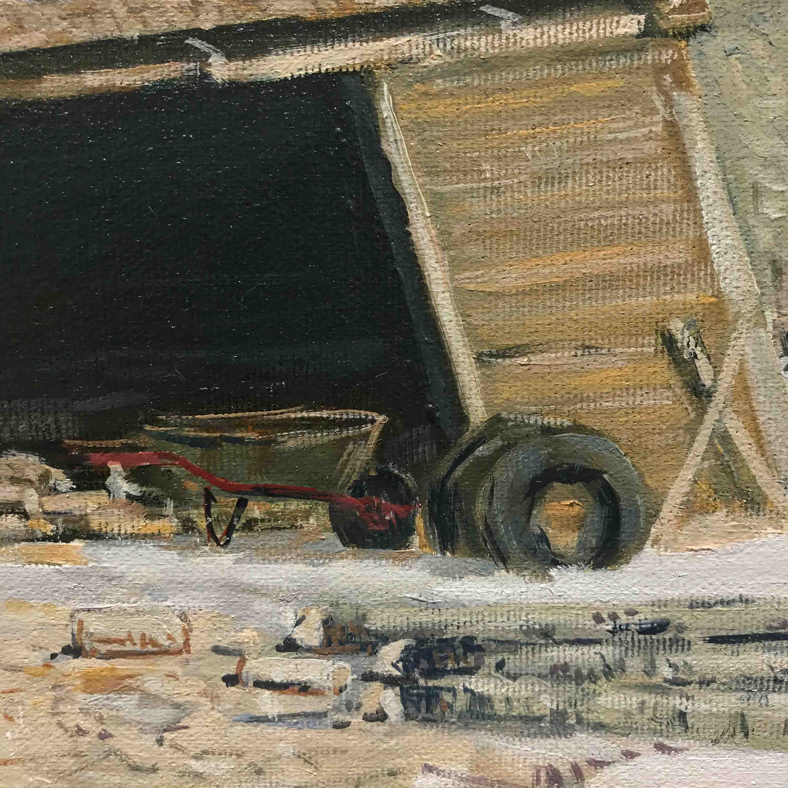 We always need more wood | 16" x 24" Oil on Canvas Peter Shostak