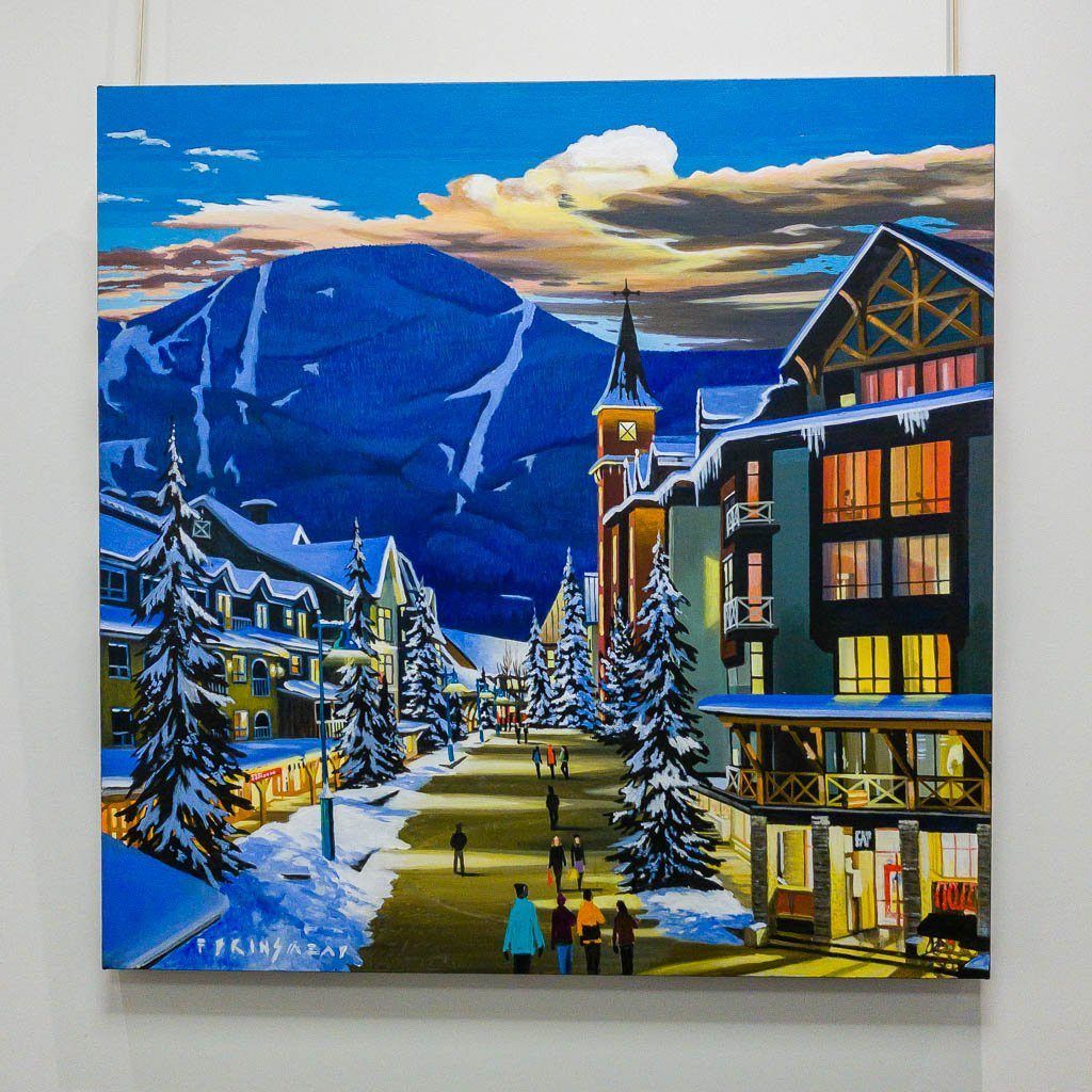 Whistler Sunset | 36" x 36" Acrylic on Canvas Fraser Brinsmead