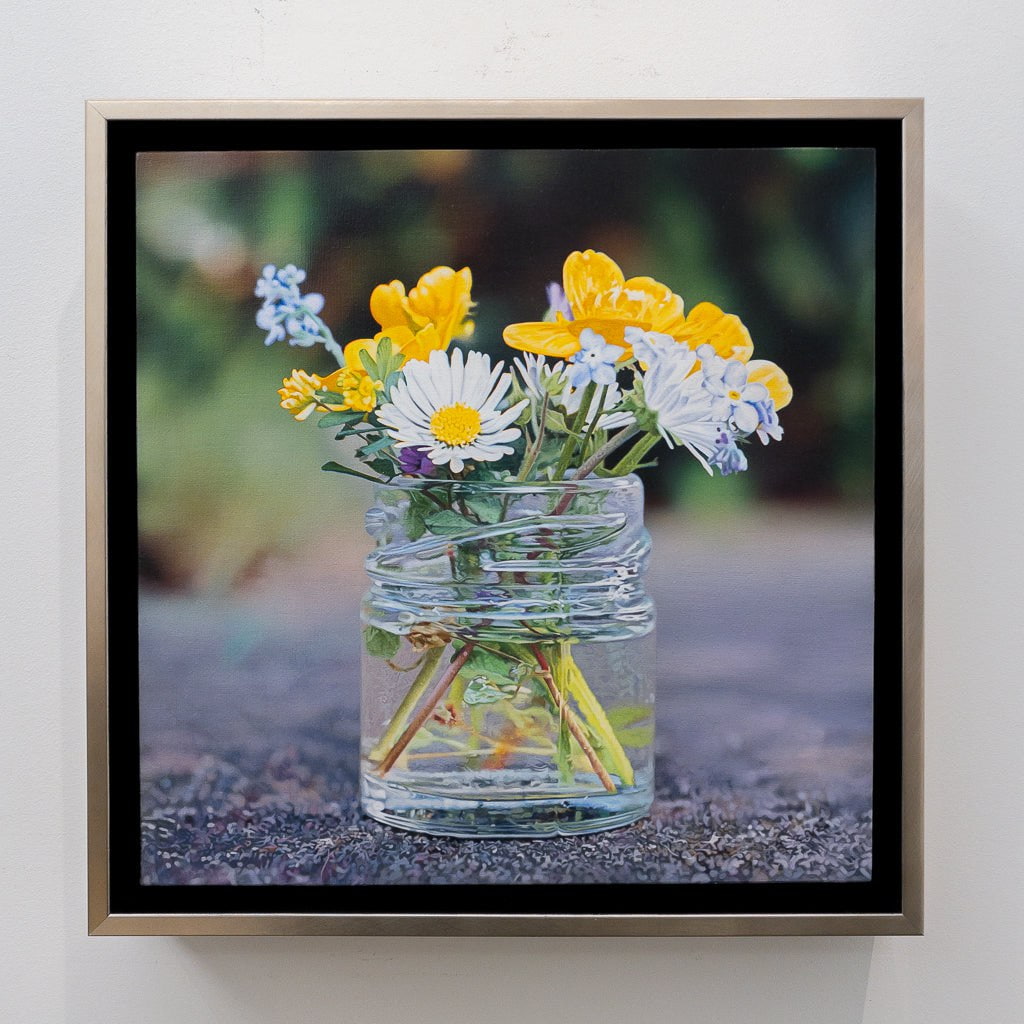A Bouquet Along The Path | 12&quot; x 12&quot; Acrylic on Canvas Glen Semple