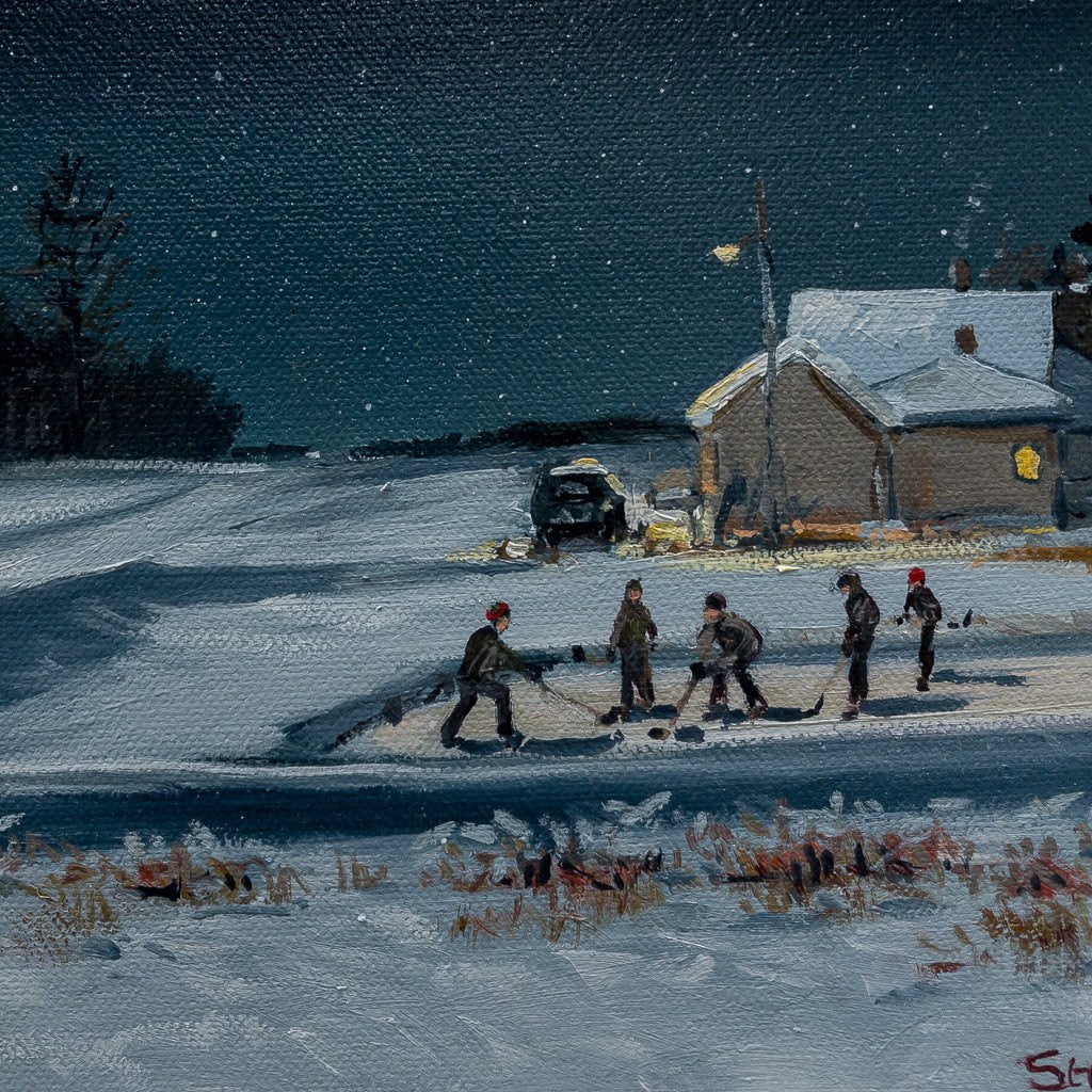 Yesterday I Sharpened the Boys Skates | 9" x 12" Oil on Canvas Peter Shostak