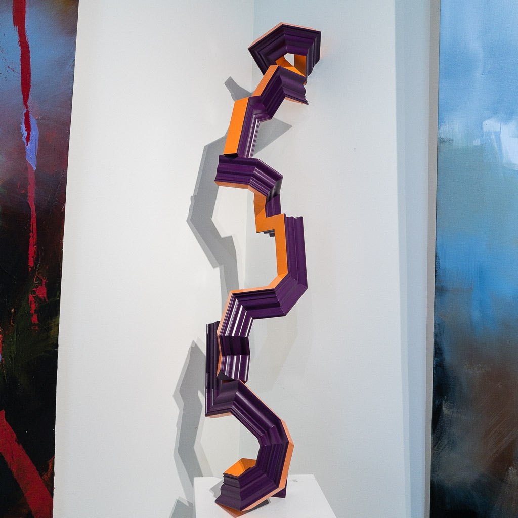 Andrew Mirth Jumbo Shrimp | 44" x 6" x 6" Reclaimed Wood Mixed Media Sculpture