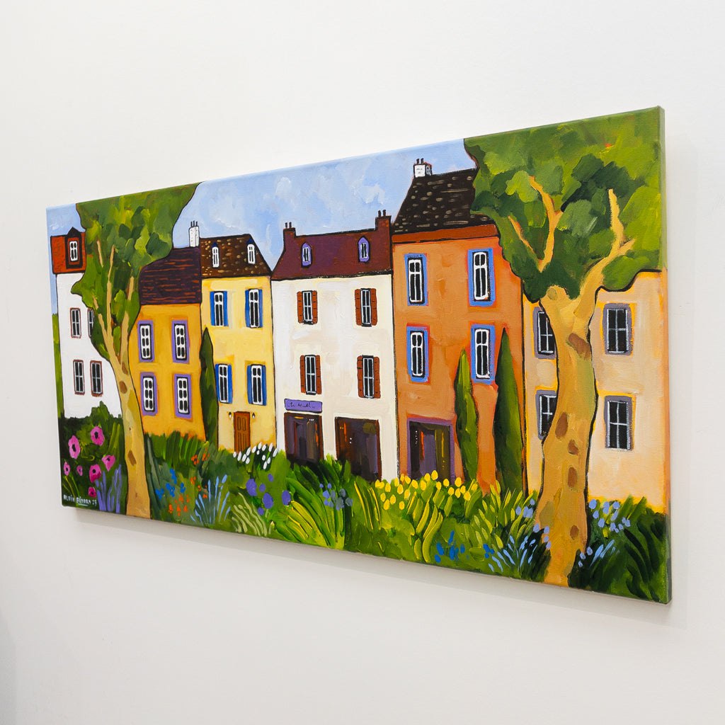 Colourful Street | 18" x 36" Acrylic on Canvas Alain Bédard