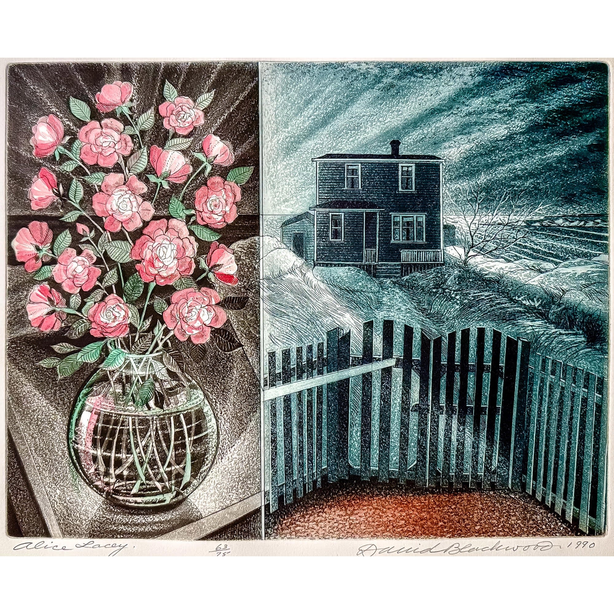 Alice Lacey| 1990| 63 of 75 Etching with Aquatint on Paper David Blackwood