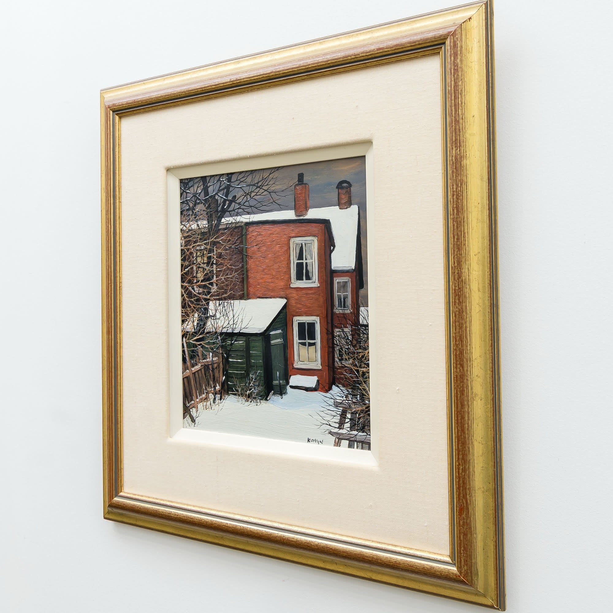 Back of Augusta St | 12" x 10" Oil on Board John Kasyn