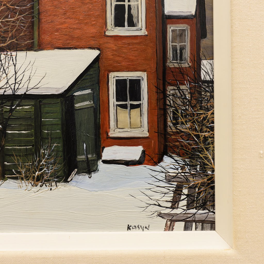 Back of Augusta St | 12" x 10" Oil on Board John Kasyn