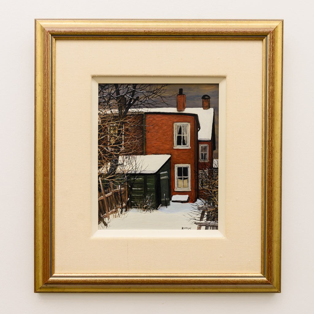 Back of Augusta St | 12" x 10" Oil on Board John Kasyn