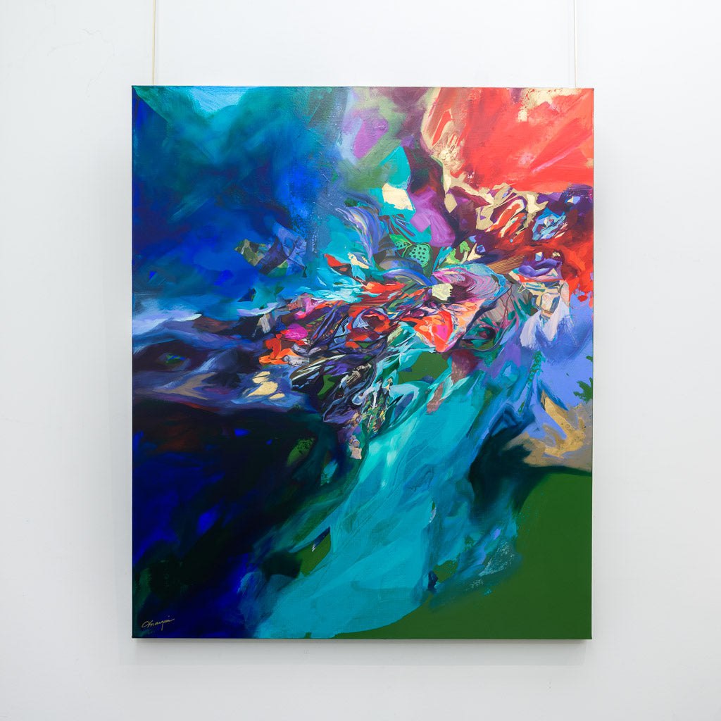 Aqua Terra | 48" x 40" Mixed Media on canvas Annabelle Marquis